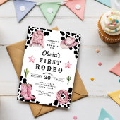 Invitation Cute Girl's First Rodeo 1st Birthday