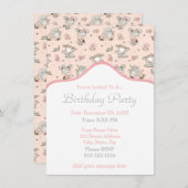 Invitation Cute Girls Lecture Livres Idées Cadeaux (Devant / Derrière)