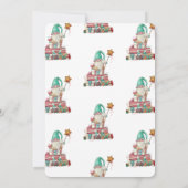 Invitation Cute Gnome Présente la Fête de Noël (Dos)
