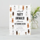 Invitation Cute Goats Farm Party Animals Goat Birthday Theme (Debout devant)