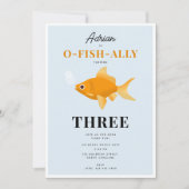 Invitation Cute Goldfish Anniversaire de enfant de natation (Devant)