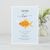 Invitation Cute Goldfish Anniversaire de enfant de natation (Debout devant)