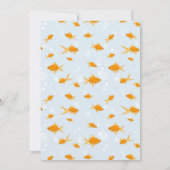 Invitation Cute Goldfish Anniversaire de enfant de natation (Dos)
