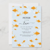 Invitation Cute Goldfish Fishy Anniversaire de enfant Party (Devant)