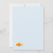 Invitation Cute Goldfish Fishy Anniversaire de enfant Party (Dos)