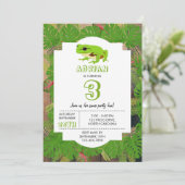 Invitation Cute Green Tree Frog Anniversaire de enfant Party (Debout devant)