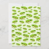 Invitation Cute Green Tree Frog Anniversaire de enfant Party (Dos)