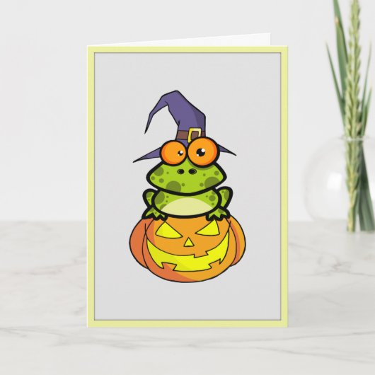 Invitation Cute grenouille Halloween (Devant)