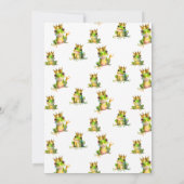 Invitation Cute grenouille Prince Vert & Baby shower Or (Dos)