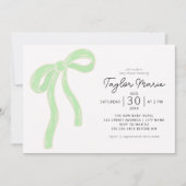 Invitation Cute Gros Bow | Baby shower non sexiste (Devant)