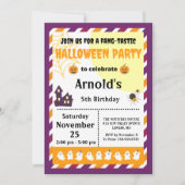 Invitation Cute Halloween Anniversaire de enfant Party Invita (Devant)
