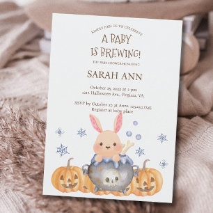 Invitation Cute Halloween Cauldron Baby brasse douche