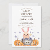 Invitation Cute Halloween Cauldron Baby brasse douche (Devant)