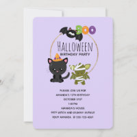 Cute Halloween Chat, chauve-souris et maman Boo An