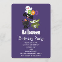 Cute Halloween Chat, chauve-souris, maman et fantô