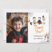 Invitation Cute Halloween Costume de fête photo merci (Devant)