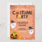 Invitation Cute Halloween Costume Party Spooktacular (Devant)
