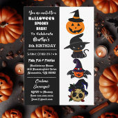 Invitation Cute Halloween Éffrayant Bash Jack Chat noir Anniv