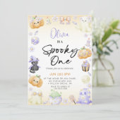 Invitation Cute Halloween Ghost 1st Boy Anniversaire (Debout devant)