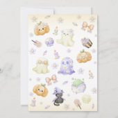 Invitation Cute Halloween Ghost 1st Boy Anniversaire (Dos)