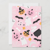 Invitation Cute Halloween Ghost Pumpkin Birthday Party (Dos)