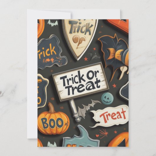 Invitation Cute Halloween Gnome (Dos)