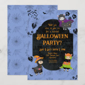 Invitation Cute Halloween Llama 2 (Devant / Derrière)