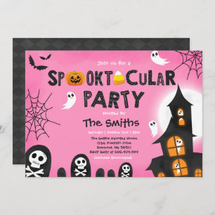 Invitation Cute Halloween Maison hantée Spooktaculaire