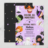 Invitation Cute Halloween Spooktacular Costume fête d'anniver (Devant / Derrière)