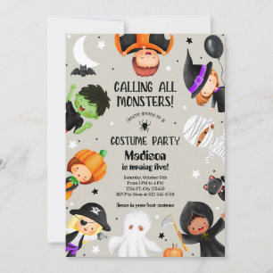 Invitation Cute Halloween Spooktacular Costume fête d'anniver