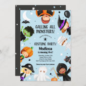Invitation Cute Halloween Spooktacular Costume fête d'anniver (Devant / Derrière)