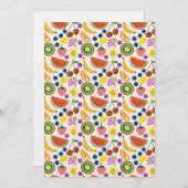 Invitation Cute Hand-drawn Doodle Fruits Seamless Pattern (Devant / Derrière)
