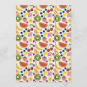 Invitation Cute Hand-drawn Doodle Fruits Seamless Pattern (Devant)
