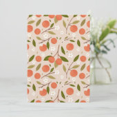 Invitation Cute Hand-drawn Orange Blossom Seamless Pattern (Debout devant)