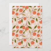 Invitation Cute Hand-drawn Orange Blossom Seamless Pattern (Devant / Derrière)