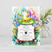 Invitation Cute Happy Frog Anniversaire (Debout devant)