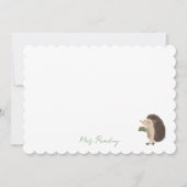Invitation Cute Happy Hedgehog aime Livres (Devant)