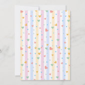 Invitation Cute Heart Bunny Hoppers Baby Shower (Dos)