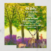 Invitation Cute Hérisson Hérisson Aquarelle Bois Animaux Fox (Devant / Derrière)