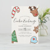 Invitation Cute Holiday Cookie Exchange (Debout devant)
