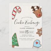 Invitation Cute Holiday Cookie Exchange (Devant / Derrière)