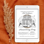 Invitation Cute Home Illustrated Drop In Houseécher Party