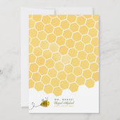 Invitation Cute Honeycomb Aquarelle Bumble Bee Baby shower (Dos)