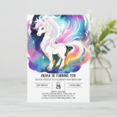 Invitation Cute Horse Wonderland Anniversaire (Debout devant)