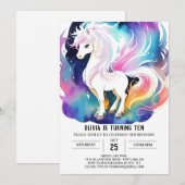 Invitation Cute Horse Wonderland Anniversaire (Devant / Derrière)