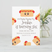 Invitation Cute Hot Dog Diggity BBQ Party (Debout devant)