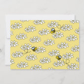 Invitation Cute Hunny Bee Yellow Photo 1er anniversaire virtu (Dos)