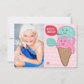 Invitation Cute Ice Cream Classe Enfants Valentine Photo (Devant)