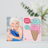 Invitation Cute Ice Cream Classe Enfants Valentine Photo (Debout devant)