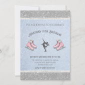 Invitation Cute Ice Rink Party Figure Skating Birthday (Devant)